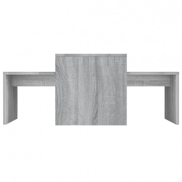 Ensemble table basse Sonoma gris 100x48x40 cm Bois d'ingénierie