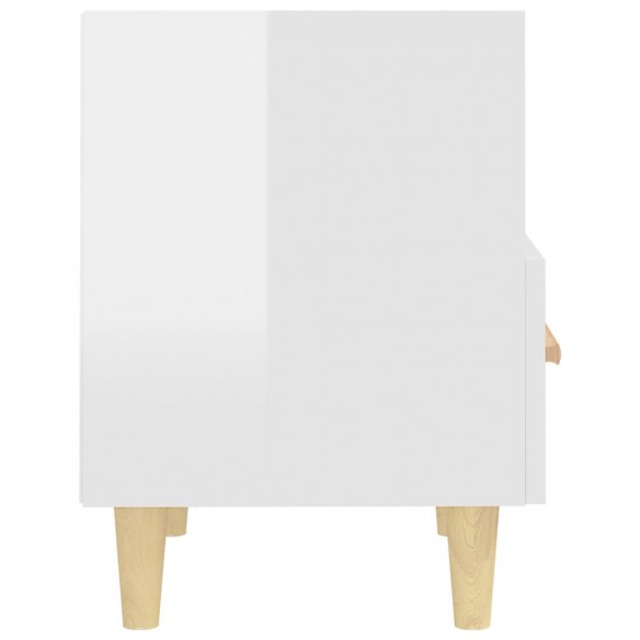 Tables de chevet 2 pcs Blanc brillant 40x35x47 cm