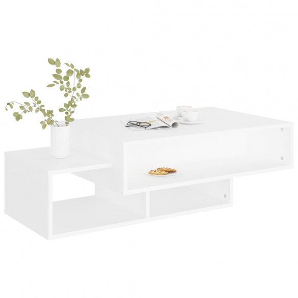 Table basse Blanc 105x55x32 cm Aggloméré