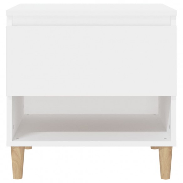 Table de chevet Blanc 50x46x50 cm Bois d’ingénierie