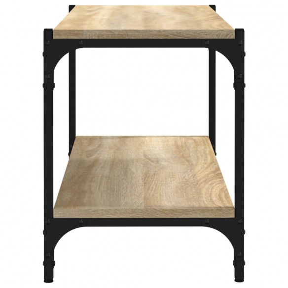 Meuble TV Chêne sonoma 80x33x41 cm Bois d'ingénierie et acier