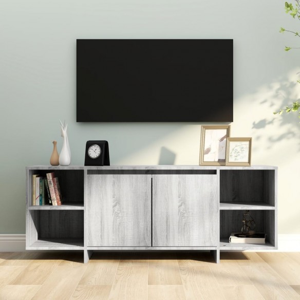 Meuble TV Sonoma gris 130x35x50 cm Aggloméré