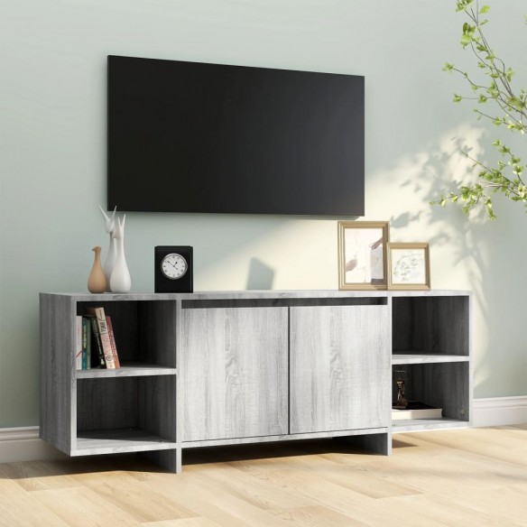 Meuble TV Sonoma gris 130x35x50 cm Aggloméré