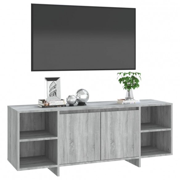 Meuble TV Sonoma gris 130x35x50 cm Aggloméré
