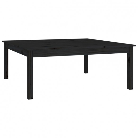 Table basse Noir 100x100x40 cm Bois massif de pin