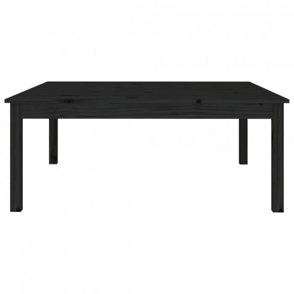 Table basse Noir 100x100x40 cm Bois massif de pin