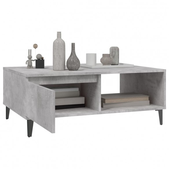 Table basse Gris béton 90x60x35 cm Aggloméré