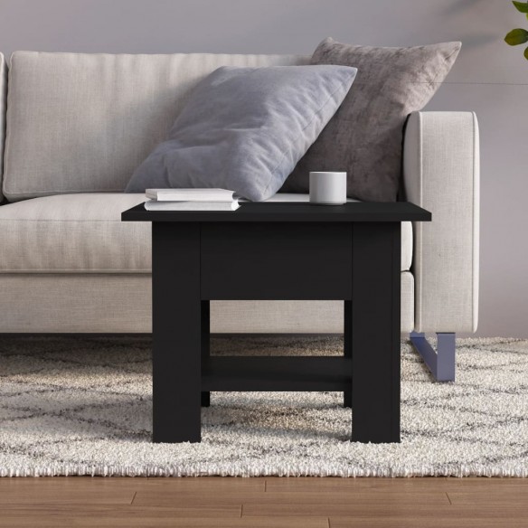 Table basse noir 55x55x42 cm bois d'ingénierie