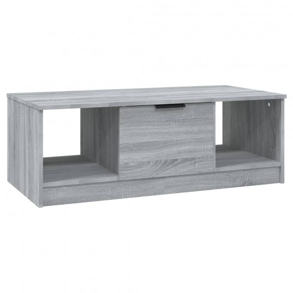 Table basse sonoma gris 102x50x36 cm bois d'ingénierie