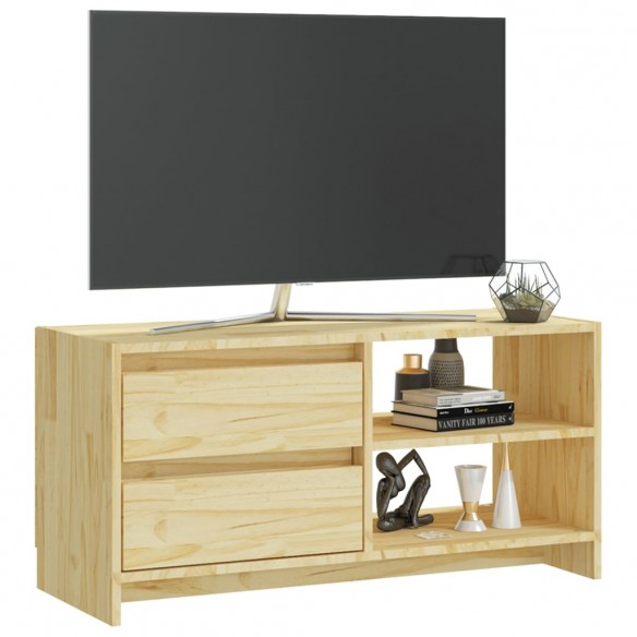 Meuble TV 80x31x39 cm bois de pin massif