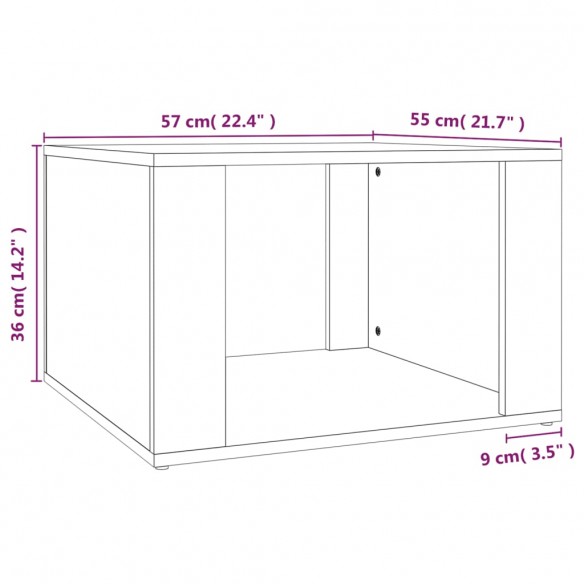 Table de chevet Blanc 57x55x36 cm Bois d’ingénierie