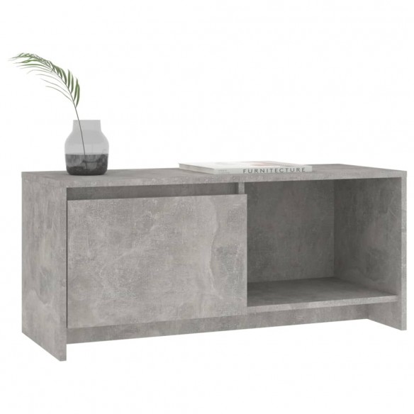 Meuble TV Gris béton 90x35x40 cm Aggloméré