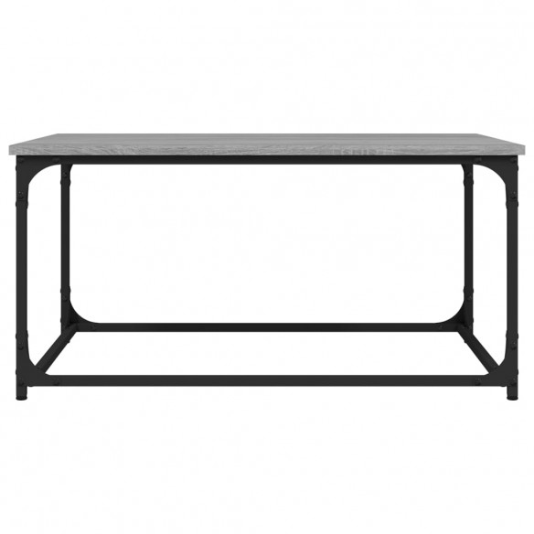 Table basse Sonoma gris 80x50x40 cm Bois d'ingénierie et fer