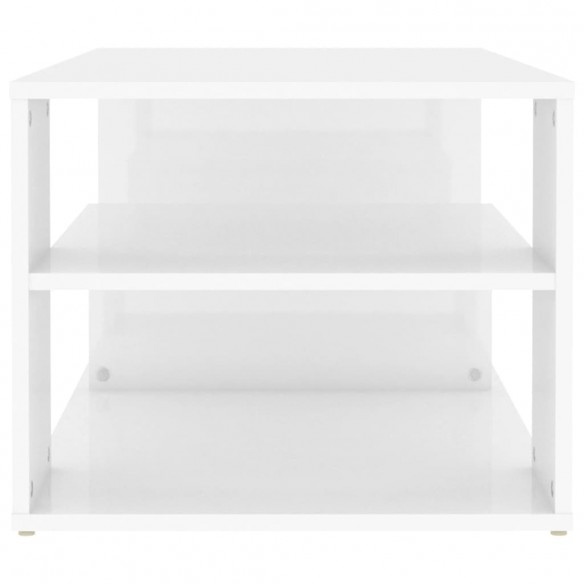 Table basse Blanc brillant 100x50x40 cm Aggloméré