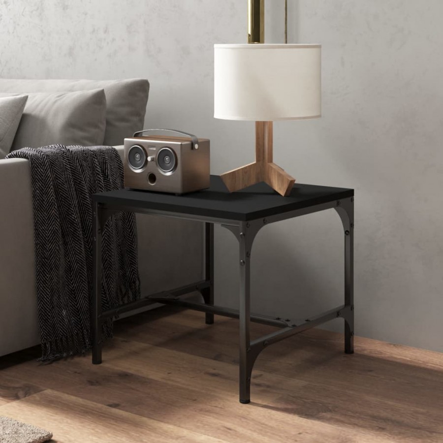 Table d'appoint Noir 40x40x35 cm 