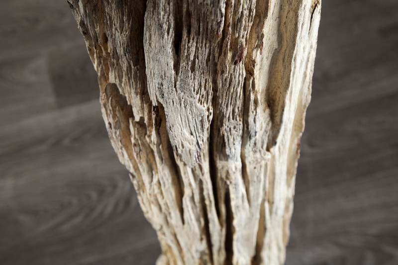 Lampadaire design en bois flotté coloris noir