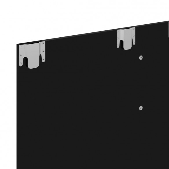 Meuble TV mural Noir brillant 135x23,5x90 cm Aggloméré