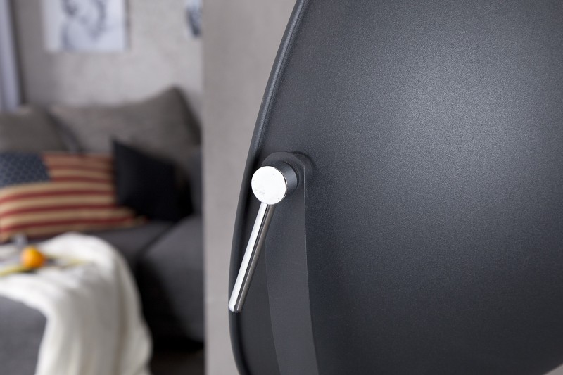 Lampadaire trépied 160 cm en acier inoxydable coloris noir et or