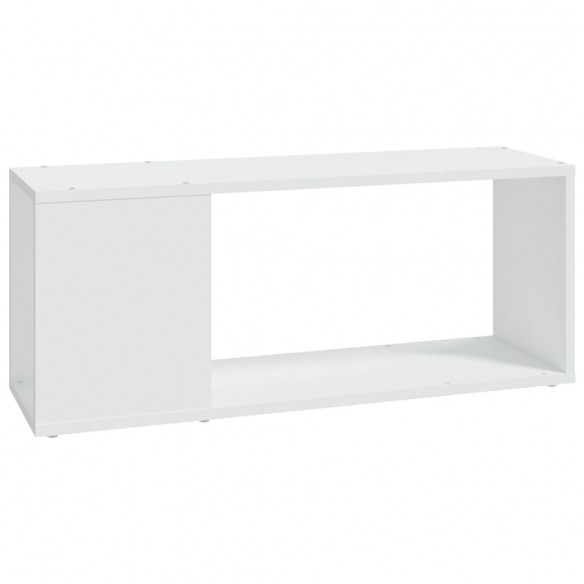 Meuble TV Blanc 80x24x32 cm Aggloméré