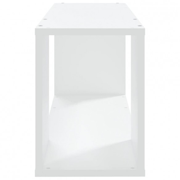 Meuble TV Blanc 80x24x32 cm Aggloméré