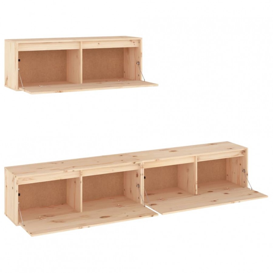 Meubles TV 3 pcs Bois massif de pin Meubles TV 3 pcs Bois massif de pin