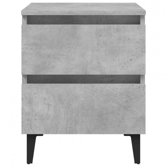 Table de chevet Gris béton 40x35x50 cm Aggloméré