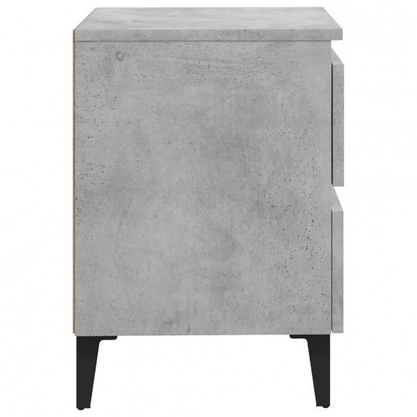 Table de chevet Gris béton 40x35x50 cm Aggloméré