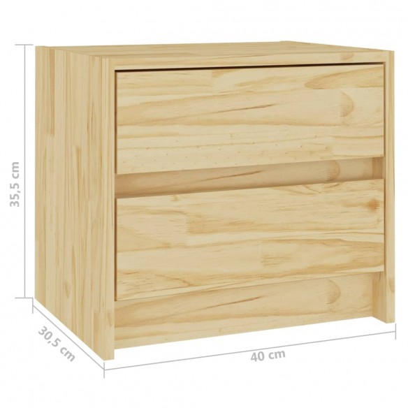 Table de chevet 40x30,5x35,5 cm bois de pin solide