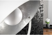 Lampadaire trépied 160 cm en acier inoxydable coloris blanc et argenté