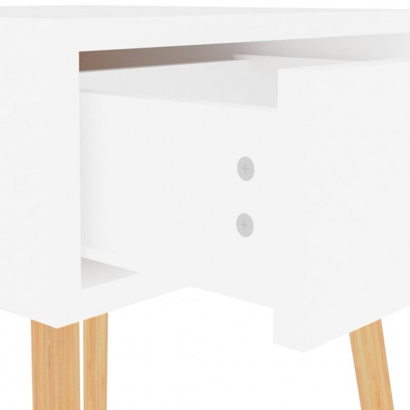 Tables de chevet 2 pcs Blanc 40x40x56 cm Aggloméré