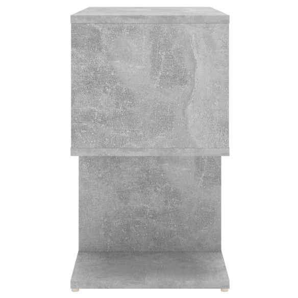 Table de chevet Gris béton 50x30x51,5 cm Aggloméré