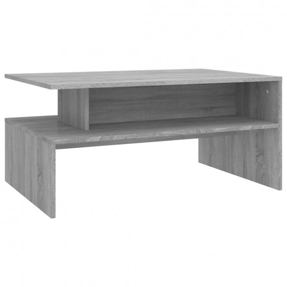 Table basse Sonoma gris 90x60x42,5 cm Bois d'ingénierie