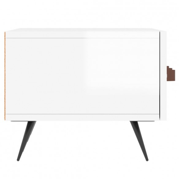 Meuble TV blanc brillant 150x36x30 cm bois d'ingénierie