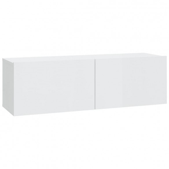 Ensemble de meubles TV 6 pcs Blanc brillant Bois d'ingénierie