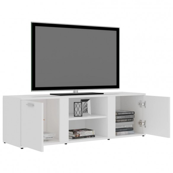 Meuble TV Blanc 120x34x37 cm Aggloméré