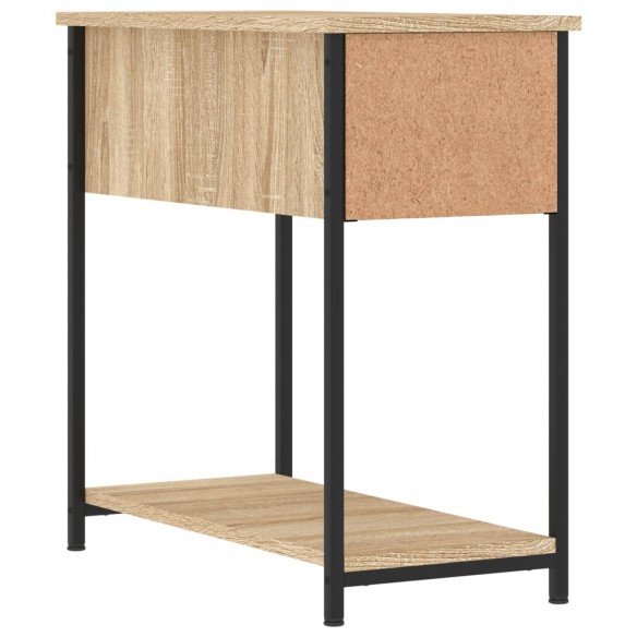Table de chevet chêne sonoma 30x60x60 cm bois d'ingénierie