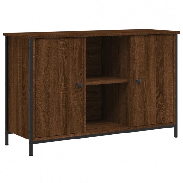 Meuble TV chêne marron 100x35x65 cm bois d'ingénierie