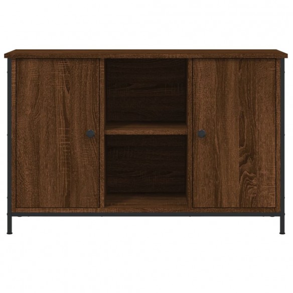 Meuble TV chêne marron 100x35x65 cm bois d'ingénierie