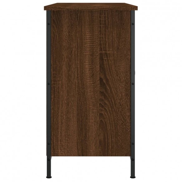 Meuble TV chêne marron 100x35x65 cm bois d'ingénierie