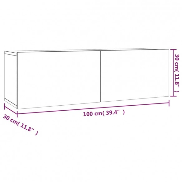 Ensemble de meubles TV 2 pcs Chêne marron Bois d'ingénierie