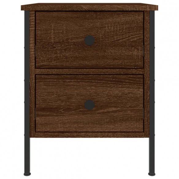 Table de chevet chêne marron 40x42x50 cm bois d'ingénierie