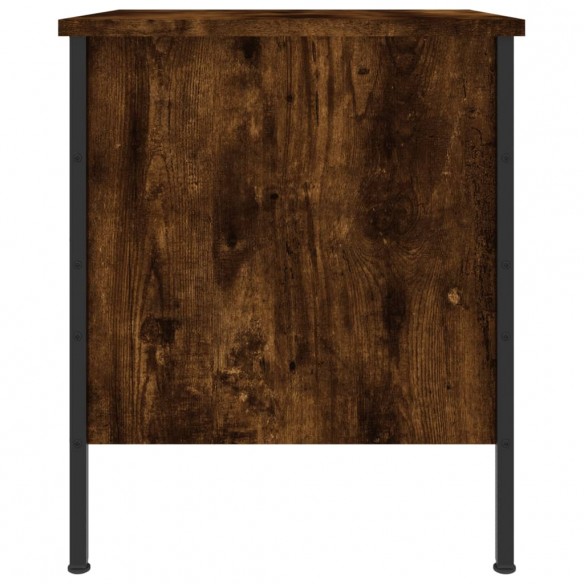 Table de chevet chêne fumé 40x42x50 cm bois d'ingénierie