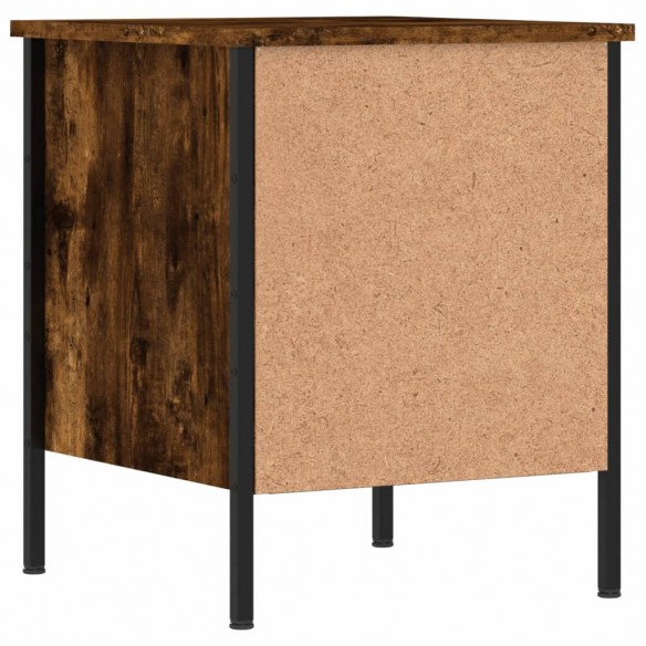Table de chevet chêne fumé 40x42x50 cm bois d'ingénierie