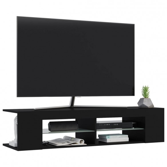 Meuble TV avec lumières LED noir 135x39x30 cm
