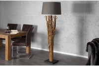 Lampadaire 175 cm en bois flotté coloris marron