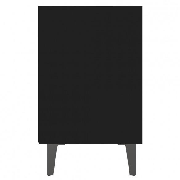 Tables de chevet pieds en métal 2 pcs noir 40x30x50 cm