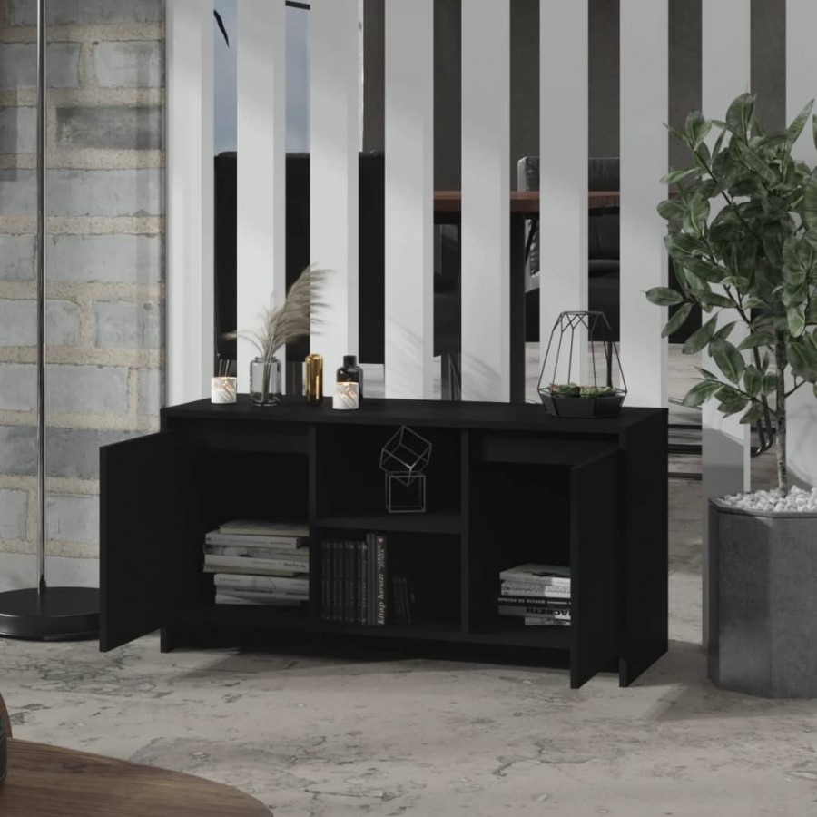Meuble TV Noir 102x37,5x52,5 cm Aggloméré Meuble TV Noir 102x37,5x52,5 cm Aggloméré