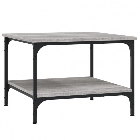 Table basse sonoma gris 55x55x40 cm bois d'ingénierie