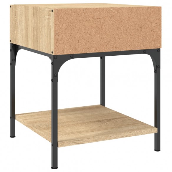 Table de chevet chêne sonoma 40x41x50 cm bois d'ingénierie