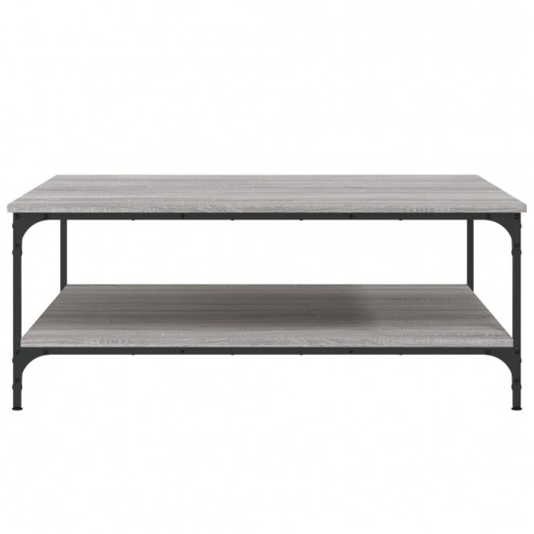Table basse sonoma gris 100x100x40 cm bois d'ingénierie